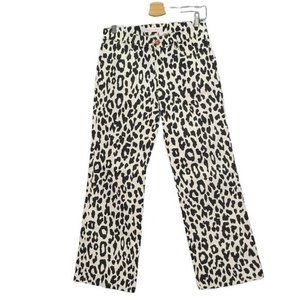 See By Chloe Animal Print Mid Rise Cropped Straight Jeans Size 40